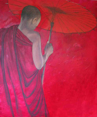 Mönch, Acryl auf Leinwand, 120 x 100 cm 