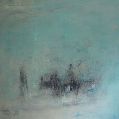 Landschaft 21, Acryl auf Leinwand, 100 x 100 cm