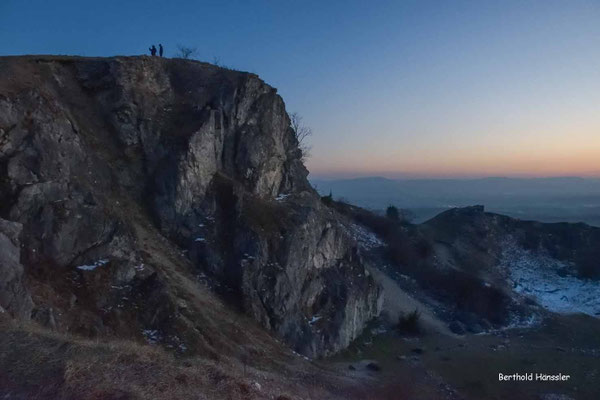 Februar 2020: Hohenstaufen, Abendstimmung an der Spielburg