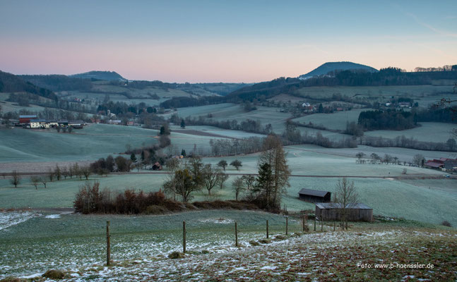 Januar 2022, Morgenstimmung bei Donzdorf-Reichenbach.