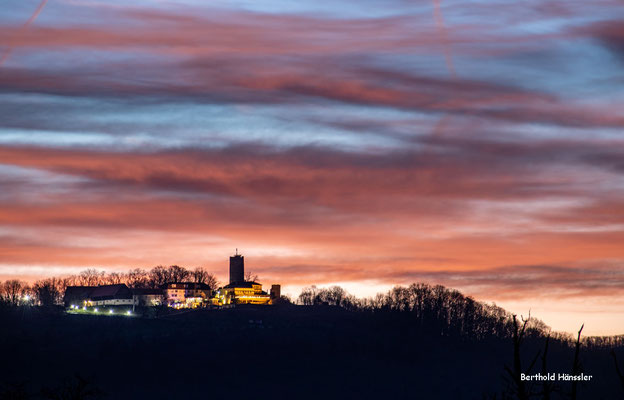 Januar 2021 Blick auf Burg Staufeneck