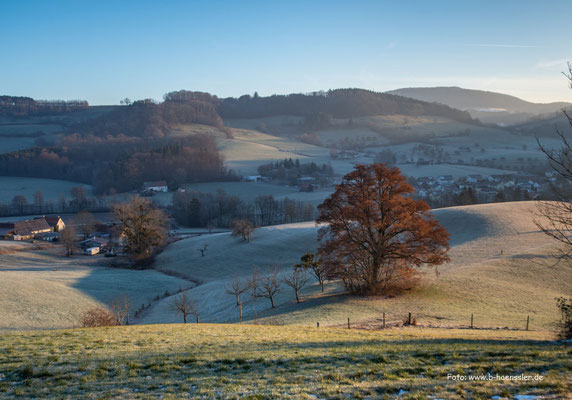 Januar 2022, Morgenstimmung bei Donzdorf-Reichenbach.