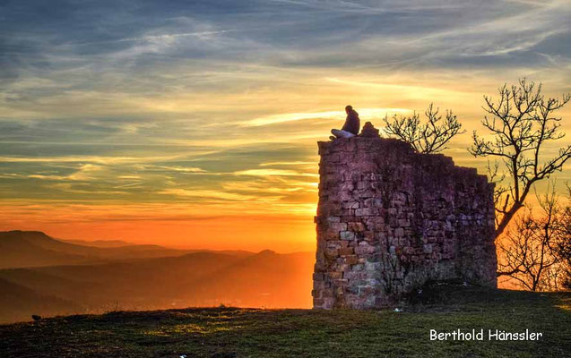 Sonnenuntergang auf der Achalm bei Reutlingen