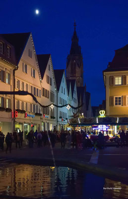 6.12.2019 Blaue Stunde am Marktplatz in Reutlingen