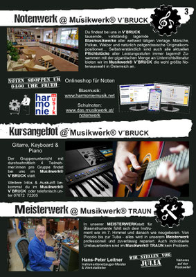 Noten, Kurse, Werkstatt