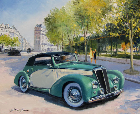 Jardins du Luxembourg, Salmson  1950  73 X 60 cm