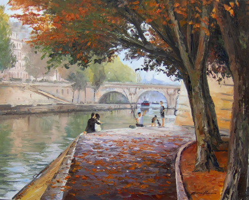 Quai de Seine  92 X 73 cm