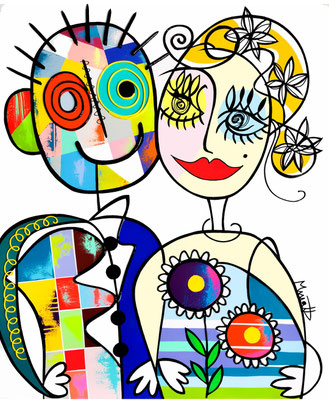 This girl is in love with you  120 X 100 cm