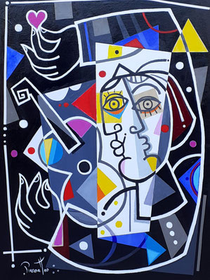 Nuit magic  80 X 60 cm