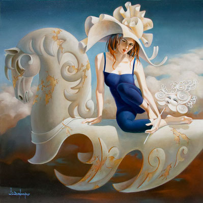 Le Masque  80 X 80 cm