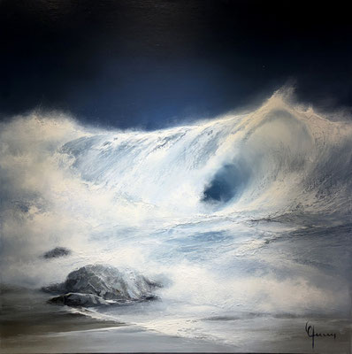 Marine rocher 90 X 90 cm