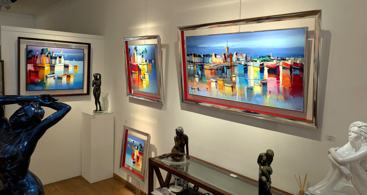 Tableaux : 73x60, 60x60, 40x40, 120x60 cm encadrés