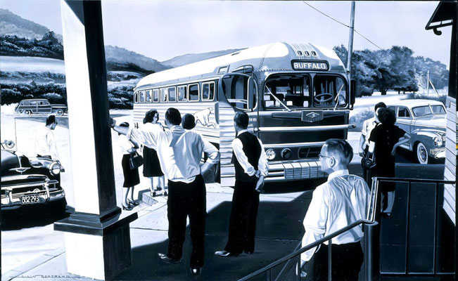 Bus station  100 X 73 cm