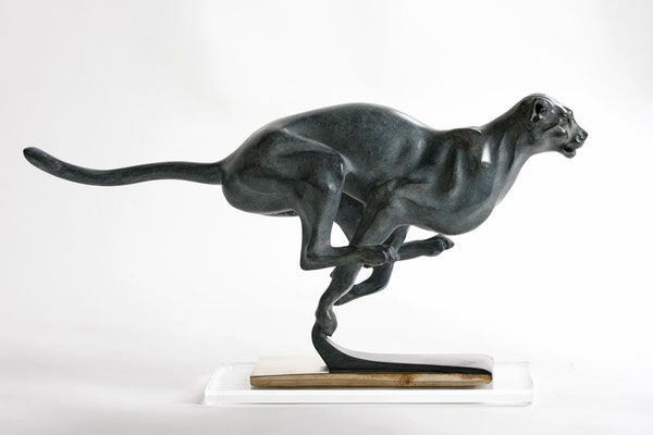 Guépard course - Bronze  H 23 cm