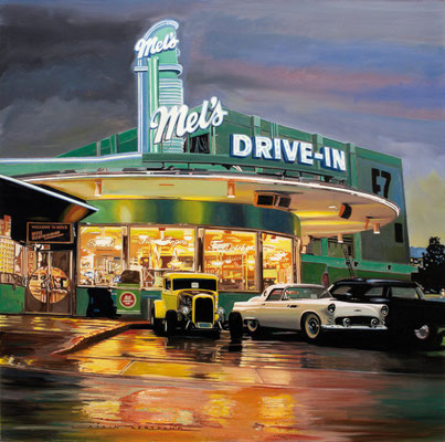 American graffiti  100 X 100 cm