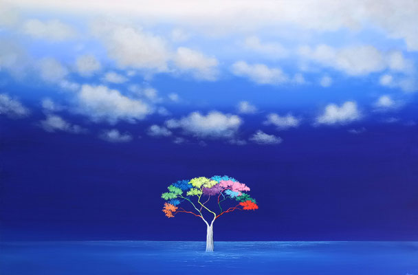 Eté bleu 120 X 80 cm
