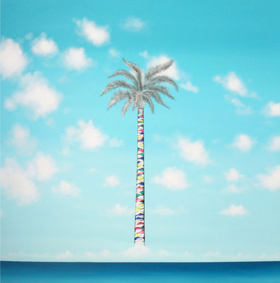 Le rêve d'un palmier  120 X 120 cm