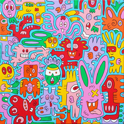 40 X 40 cm Acrylique sur toile chassis 5 cm #3