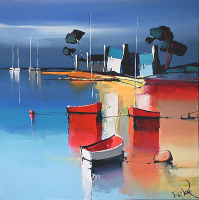 La pointe des pins  40 X 40 cm