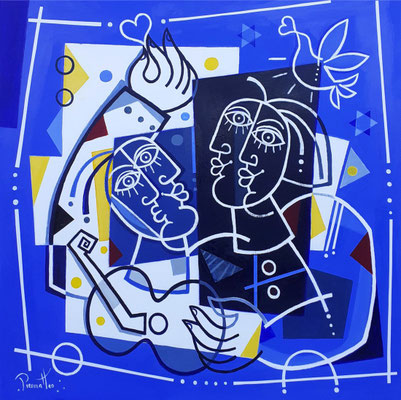 Mélodie universelle  80 X 80 cm