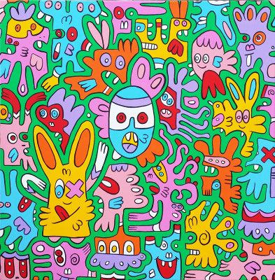 40 X 40 cm Acrylique sur toile chassis 5 cm #2