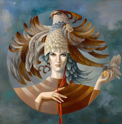 Mouvement d'Elle  100 X 100 cm