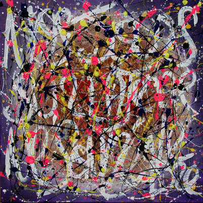 Sur la terre... / Job8:9  - 80 X 80 cm