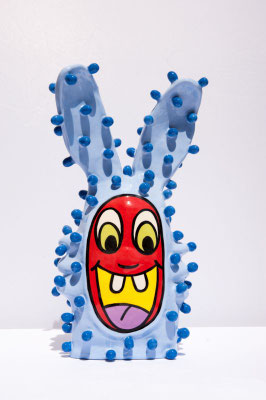 Ruperd - Sculpté bleu  33 X 19 X 09 cm