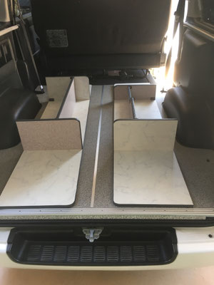 ハイエース用 市販のベッドキットフレームを左右boxフレームに交換 トランポプロ 関東地区代理店 トランポ関東のホームページ