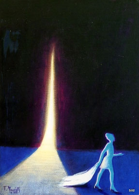 Vorhang zu, 2010, Acryl auf Leinwand, 40 x 25 cm • Πεσμένη Αυλαία, Ακρυλικά σε μουσαμά