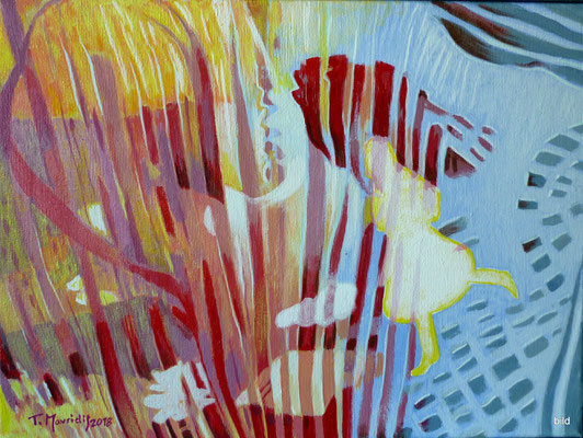 Folklore, 2018, Acryl auf Leinwand, 30 x 40 cm • Φολκλορ, Ακρυλικά σέ κανβά