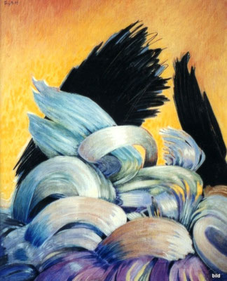 Weltuntergang, 1997, Acryl auf Leinwand, 73 x 60 cm • Το τέλος του κόσμου, Ακρυλικά σε μουσαμά