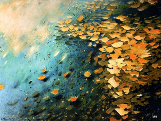 Seichtes Wasser, 2002, Acryl auf Leinwand, 75 x 100 cm • Ρηχά νερά, Ακρυλικά σε μουσαμά