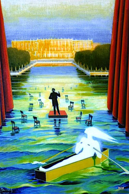 Als Dora ging, 2010, Acryl auf Leinwand, 50 x 44 cm • Οταν έφυγε η Ντόρα, Ακρυλικά σε μουσαμά