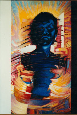 Idol,1995 Acryl 100X70 cm/ Ειδωλο ,1995 ακρυλικά 100Χ70 εκ,Πινακοθήκη Αβέρωφ Μέτσοβο