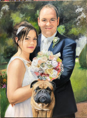 Hochzeit Portrait Ölgemälde
