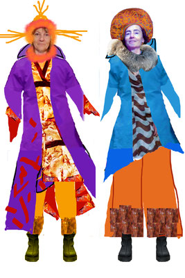 Maket costume de Caroline Delannoy "A La Page, une épopée de papier" pour la Cie Rouge Virgule