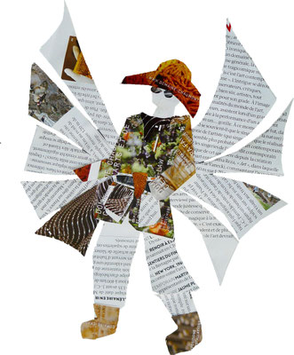 illustration de Caroline Delannoy Dossier "A La Page, une épopée de papier"  pour la Cie Rouge Virgule