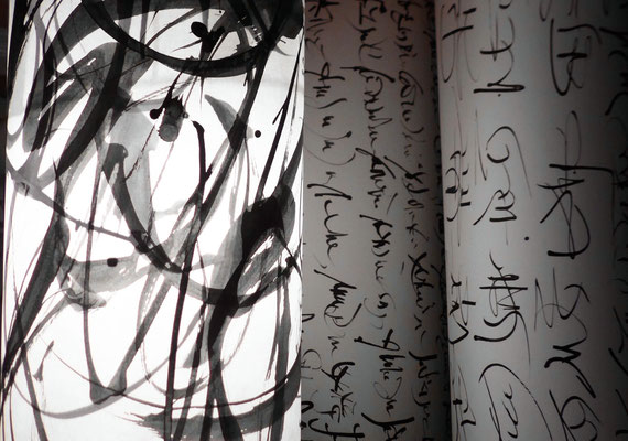 Calligraphies  50/65 cm rouleaux de papier