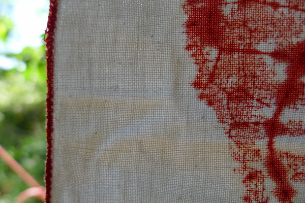 Empreinte/broderie /Photo Caroline Delannoy /Rouge