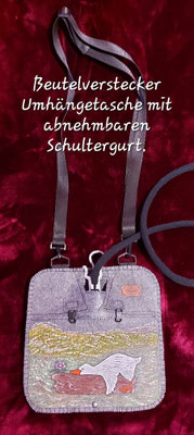 Beutelverstecker für med. Sammelbeutel (2000ml) gearbeitet zur Schultertasche mit abnehmbaren, Längenverstellbaren Schultergurt