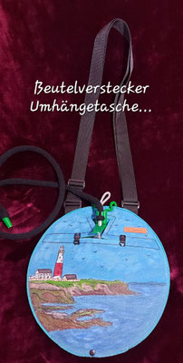 Beutelverstecker für med. Sammelbeutel (2000ml) umgearbeitet zur Schultertasche