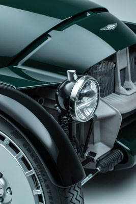 Super 3 Grün Studio Detail Scheinwerfer