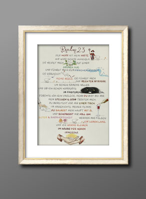 Beispiel gerahmter Psalm 23