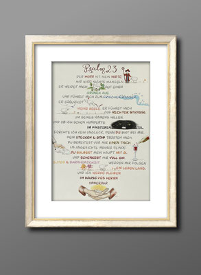 Beispiel gerahmter Psalm 23