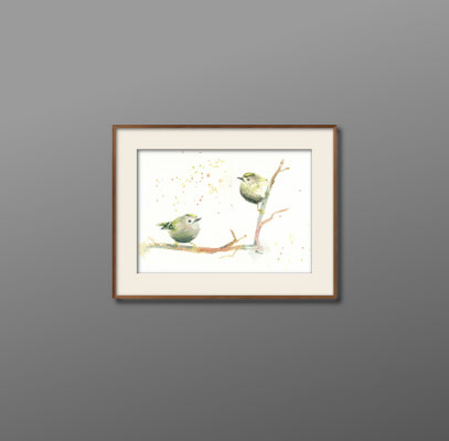 KU06 Wintergoldhähnchen (Größe DinA4)