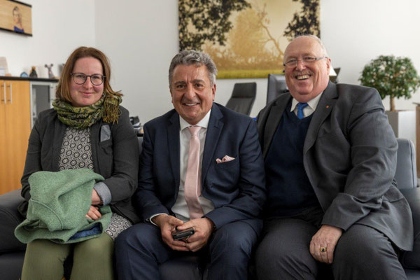Gesprächstermin bei Dr. Gunnar Schellenberger (Landtagspräsident), mit dabei: Burghard Bannier, Amanda Hasenfusz und Helmut Schnieder, c Helmut Schnieder