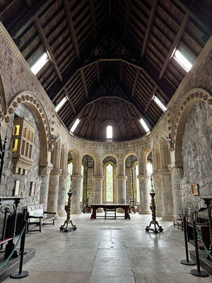 Interior of St. Konan's Kirk on the shores of Loch Awe