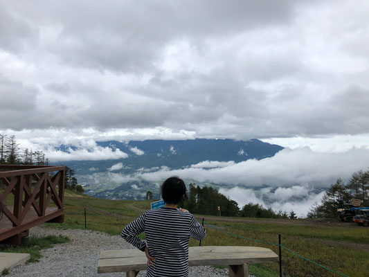 入笠山、山頂駅から八ヶ岳方面を望む