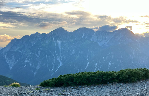 蝶ヶ岳からの穂高連峰
